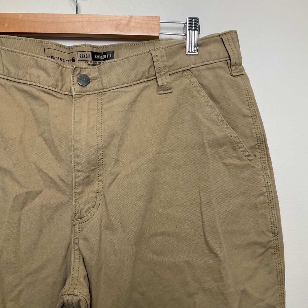 Carhartt Rugged Flex Rigby Relaxed Fit Work Pants Tan Khaki 38x30 - Picture 3 of 8